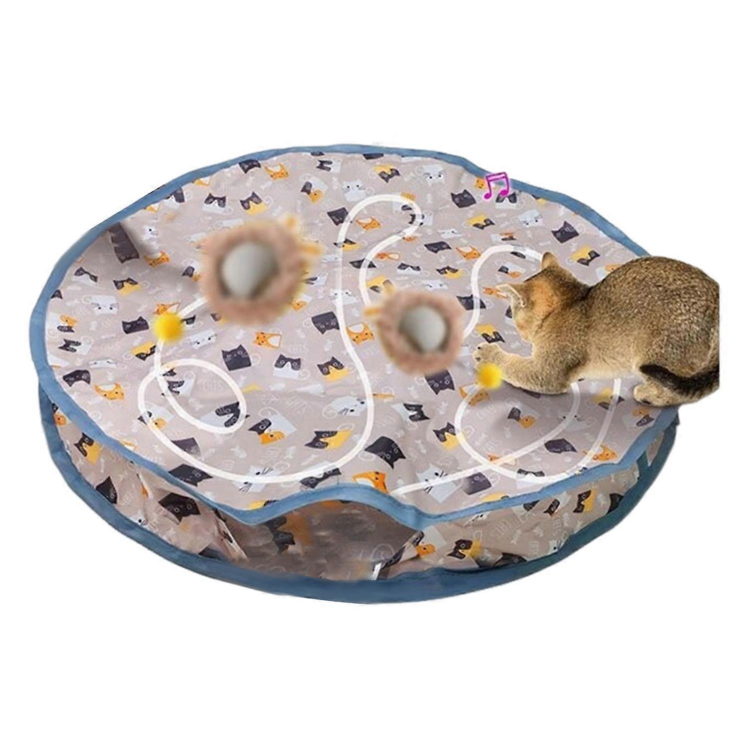 Interactive Cat Toys Automatic Fast Rolling Ball with Sound Effects Indoor Motion Chirping Activated