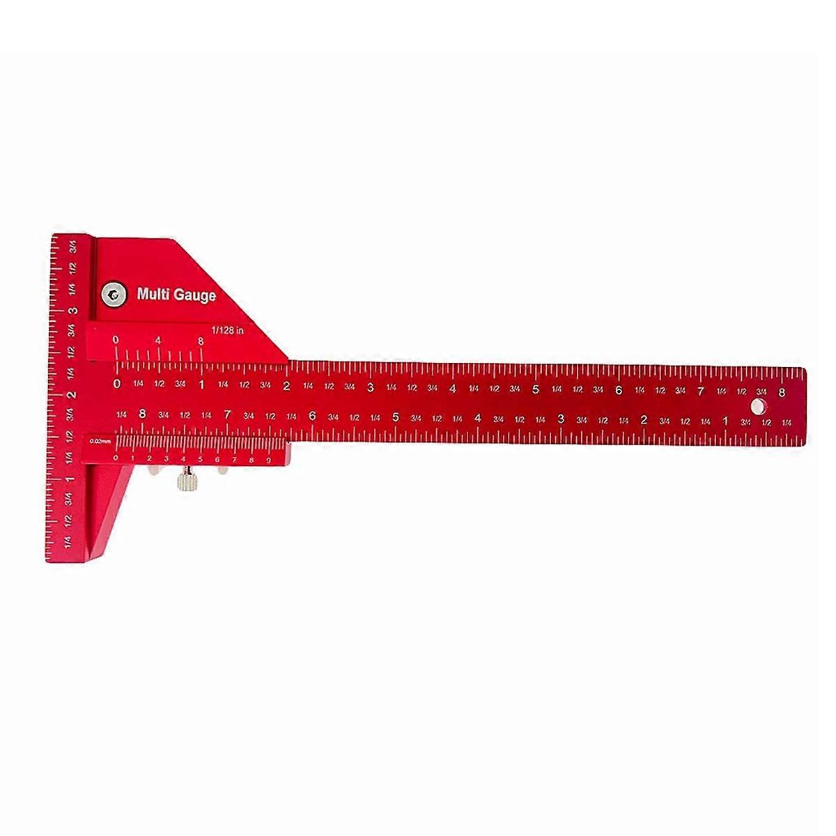 Woodworking Scribe Metric Inch T Ruler Measuring Tool-A