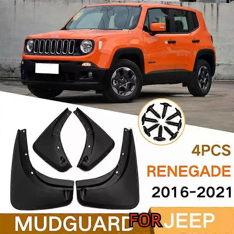 Compatible 4Pcs Set Car Mudflaps Splash Guards Mud Flap Mudguards Fender For Jeep Renegade 2016-2021 2015 2016 Car Styling Mud Flaps