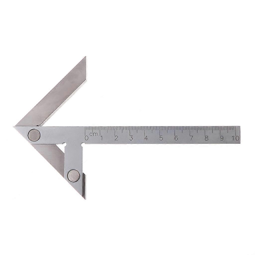 100x70mm Multifunctional Center Gauge Centering Square Angle Gaging Protractor Angle Ruler High Precision Center Finder Silver