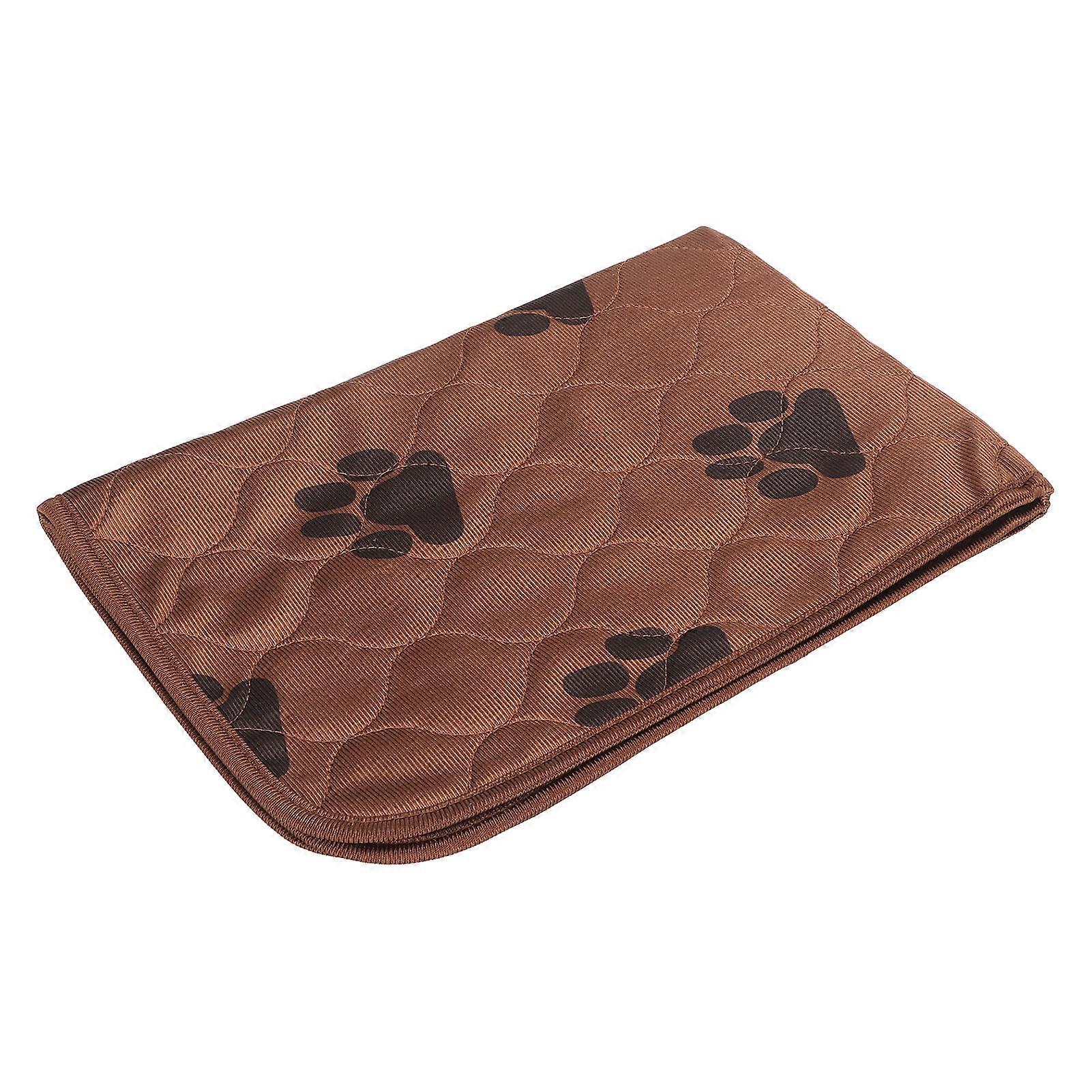 Washable Dark Brown Pet Training Pad 60x40cm Waterproof Reusable