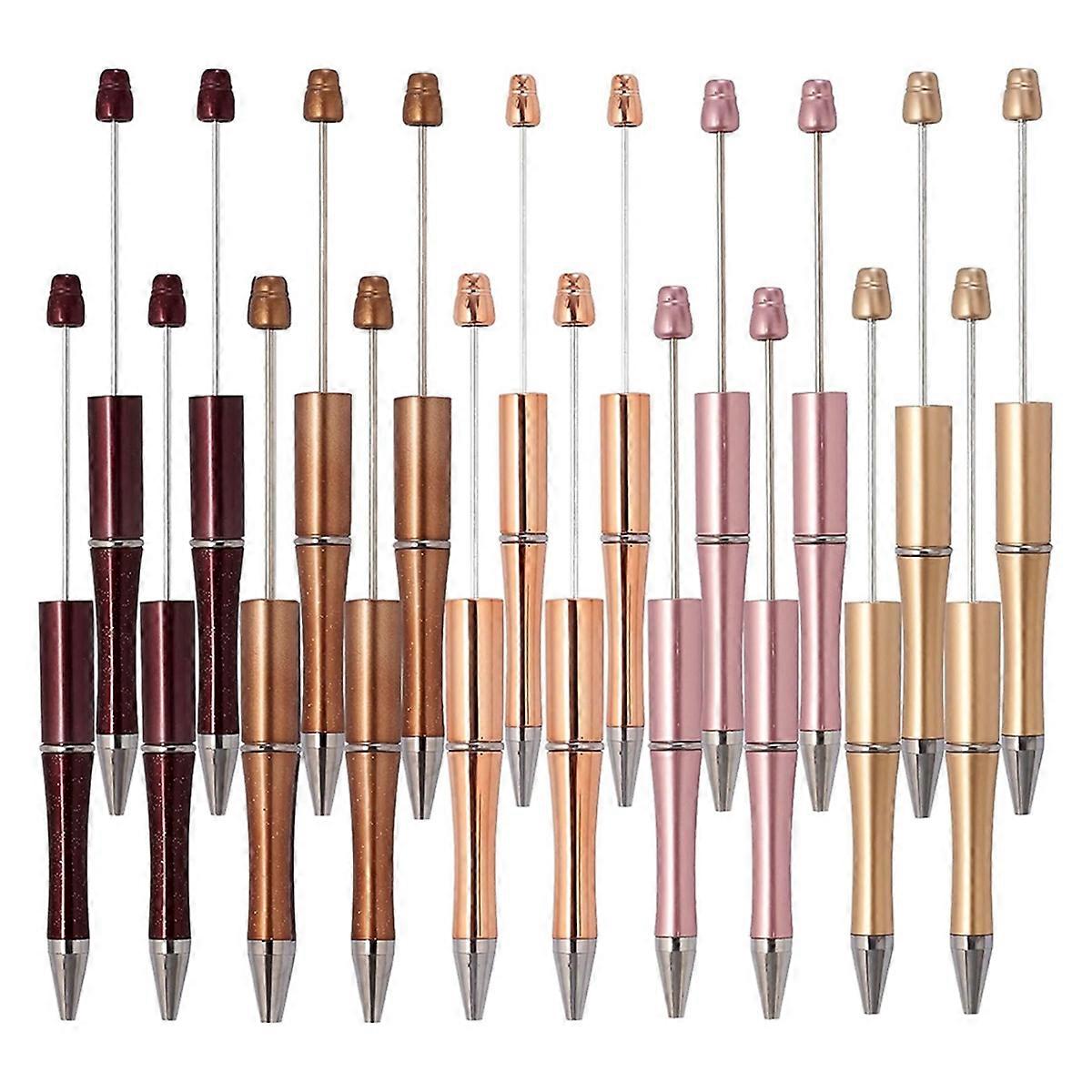 25pcs Plastic Beadable Pens for DIY Pen Decorations Supplies