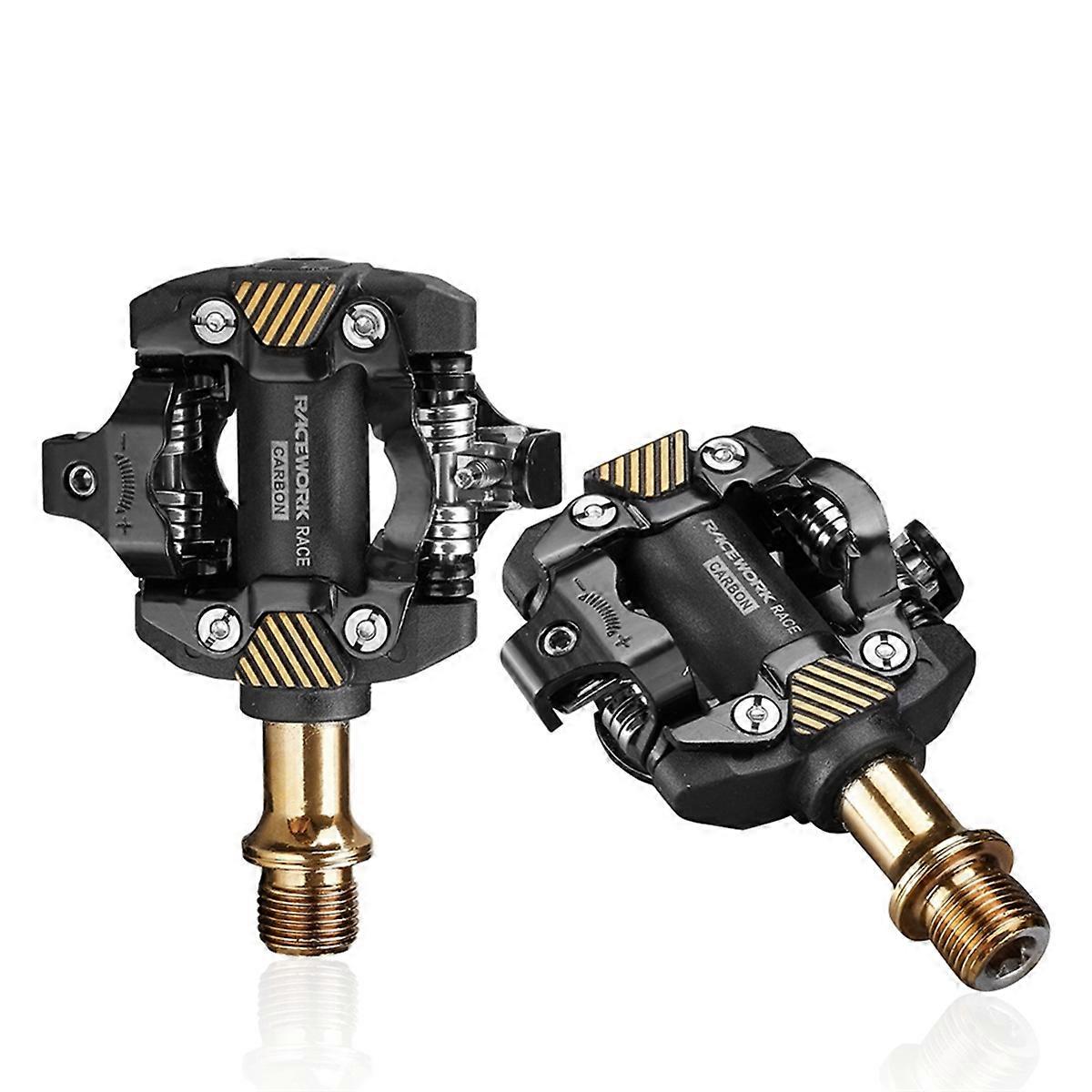 Bike Pedal Self-Locking SPD Pedals Bicycele Parts-Gold