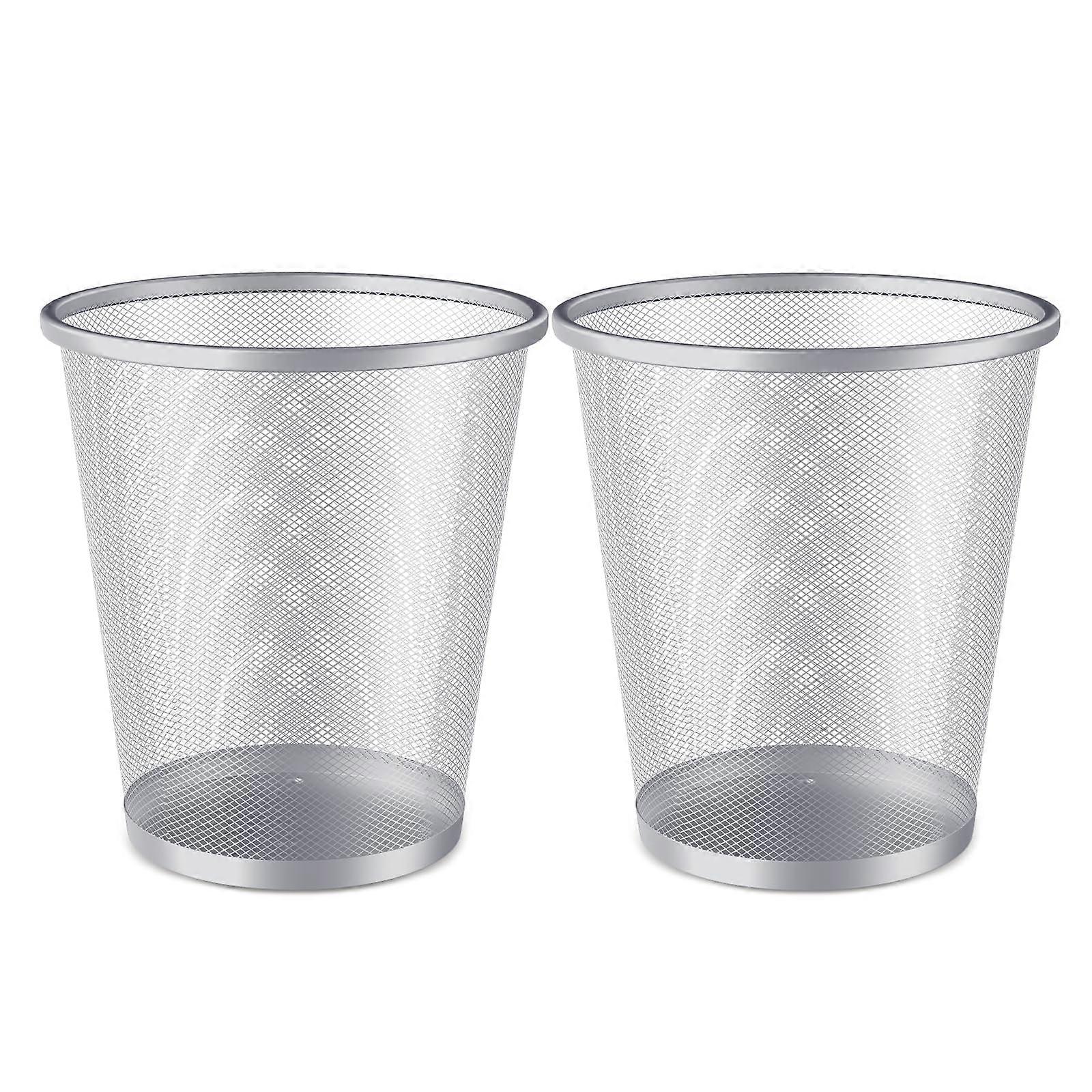 3-Gallon Small Trash Can for Office - 2 Pack, Durable Plastic Waste Bin, Compact Design, Ideal for Home and Workspaces