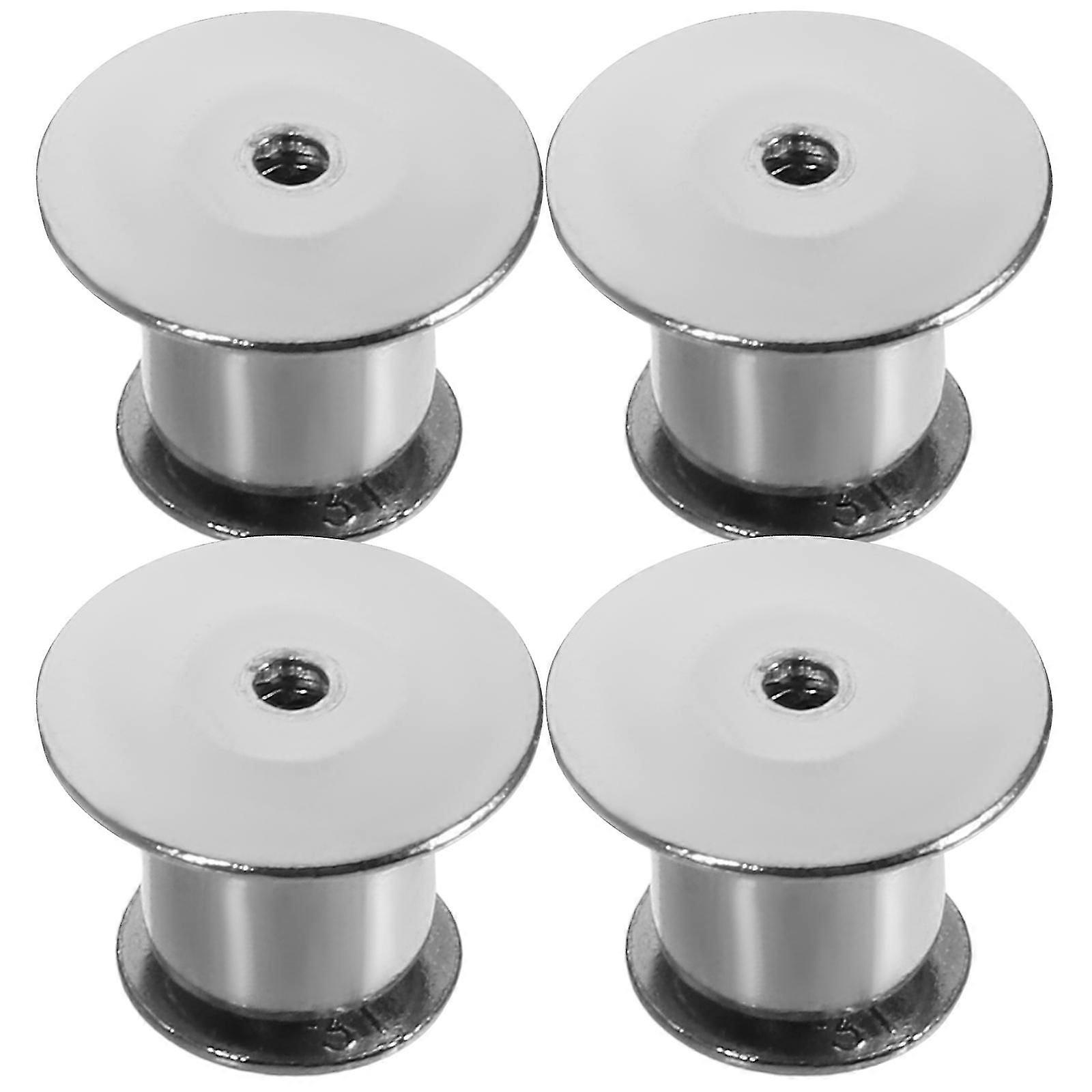10pcs Locking Pin Backs Metal Locking Clasp Pin Keepers for Displaying Badge Books Hats Bags (White Nickel)