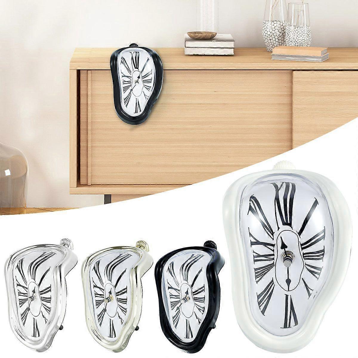 Unique Melting Wall Clock - Artistic Distorted Design for Home Decor - Fun and Functional Timepiece