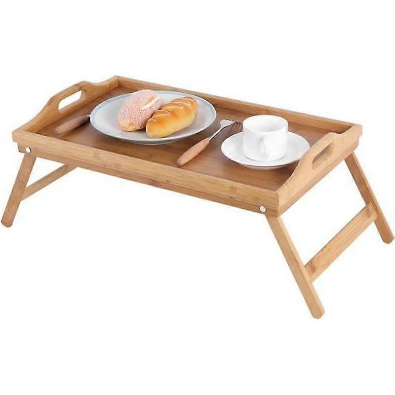 Bed Tray - Bamboo - Foldable - 50x30 cm - Breakfast Table - Rectangular