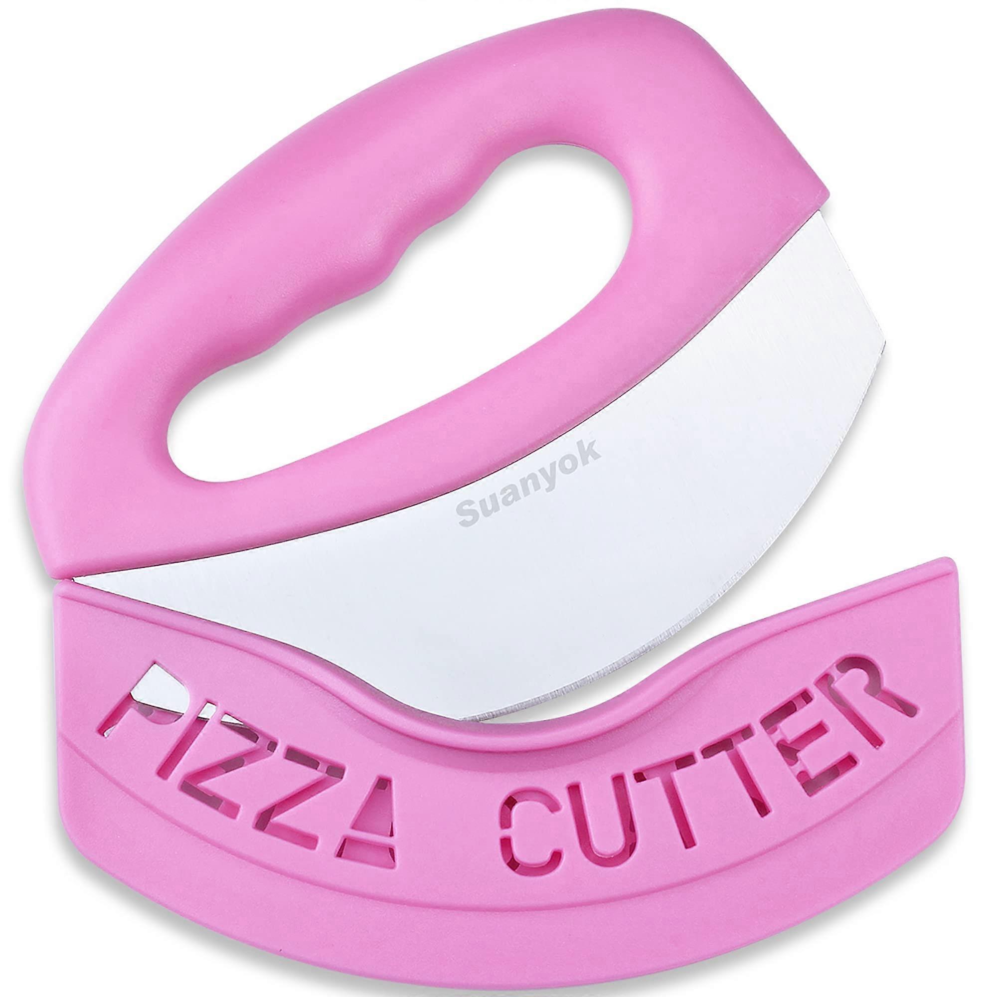 Premium Pizza Cutter Stainless Steel Blade, Super Sharp Food Helicopter Design for Effortless Slicing and Serving