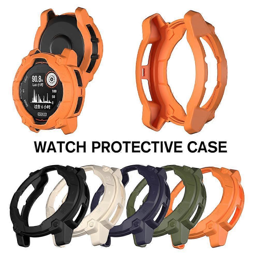 Watch Case Protective Shell Hard Cover Waterproofing For Garmin Instinct 3 Solar