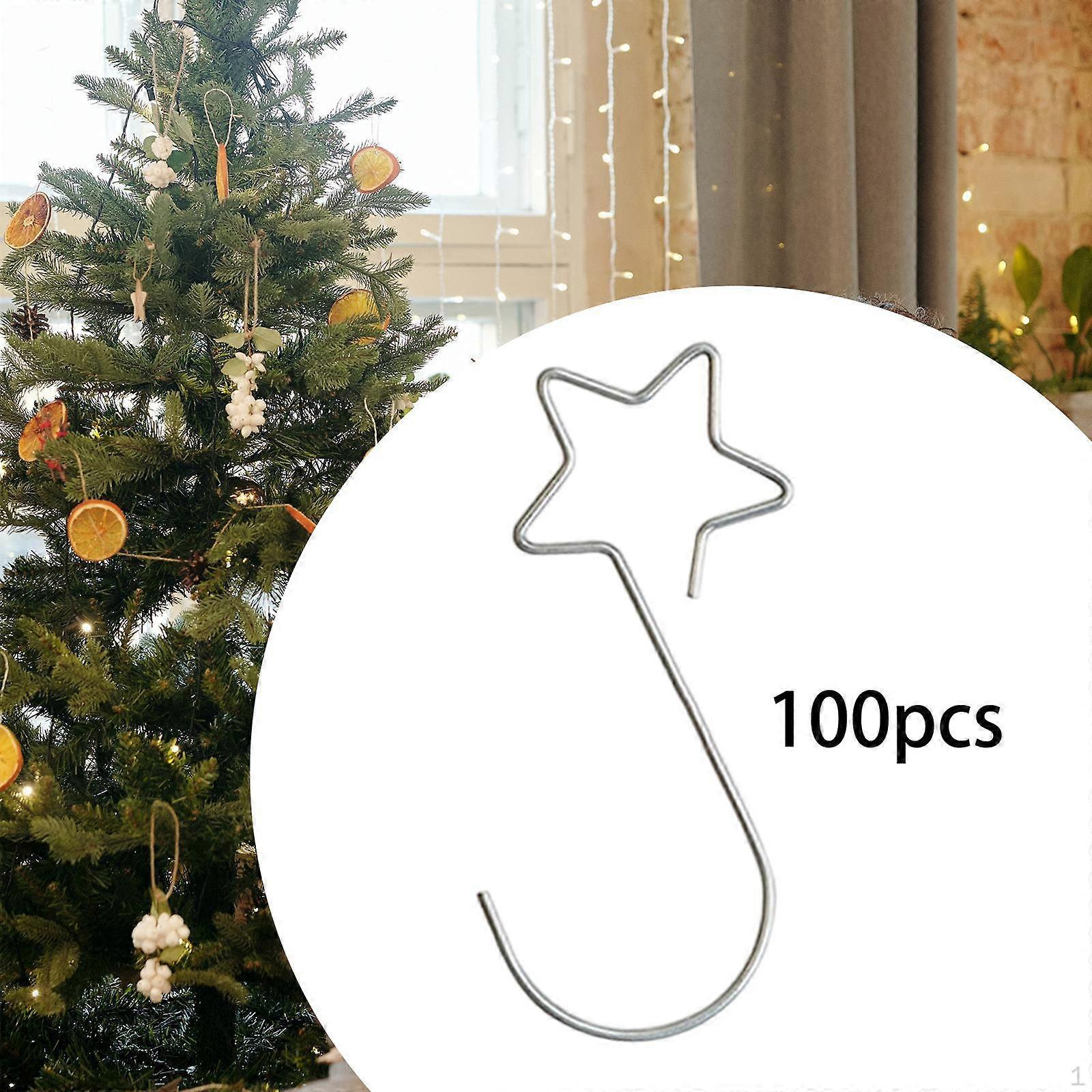 100 Pieces Christmas Tree Hooks Hangers Hanging for Decorations