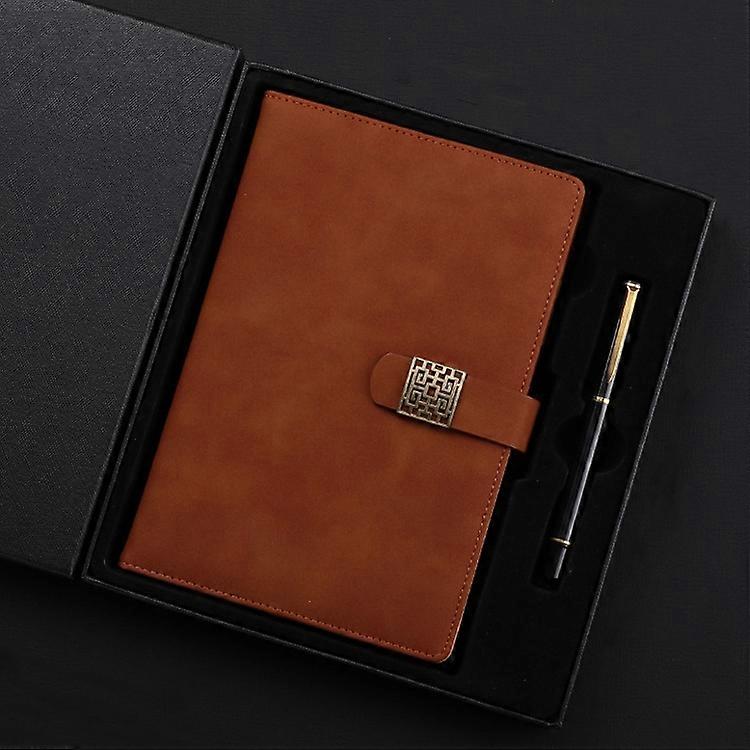 Notebook Business Retro Simple Notebook Office Notizblock Braun A5 Himmel und Erde Cover Geschenkbox