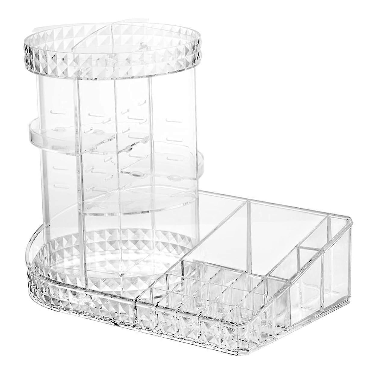 Makeup Organizer Storage Box Multilayer Rotatable Cosmetics Display Case for Home Dormitory
