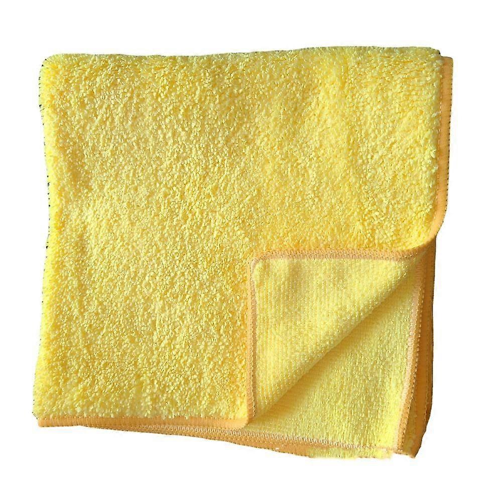 12 Microfiber Cleaning Cloths - Grey/Yellow - 40 x 40 cm