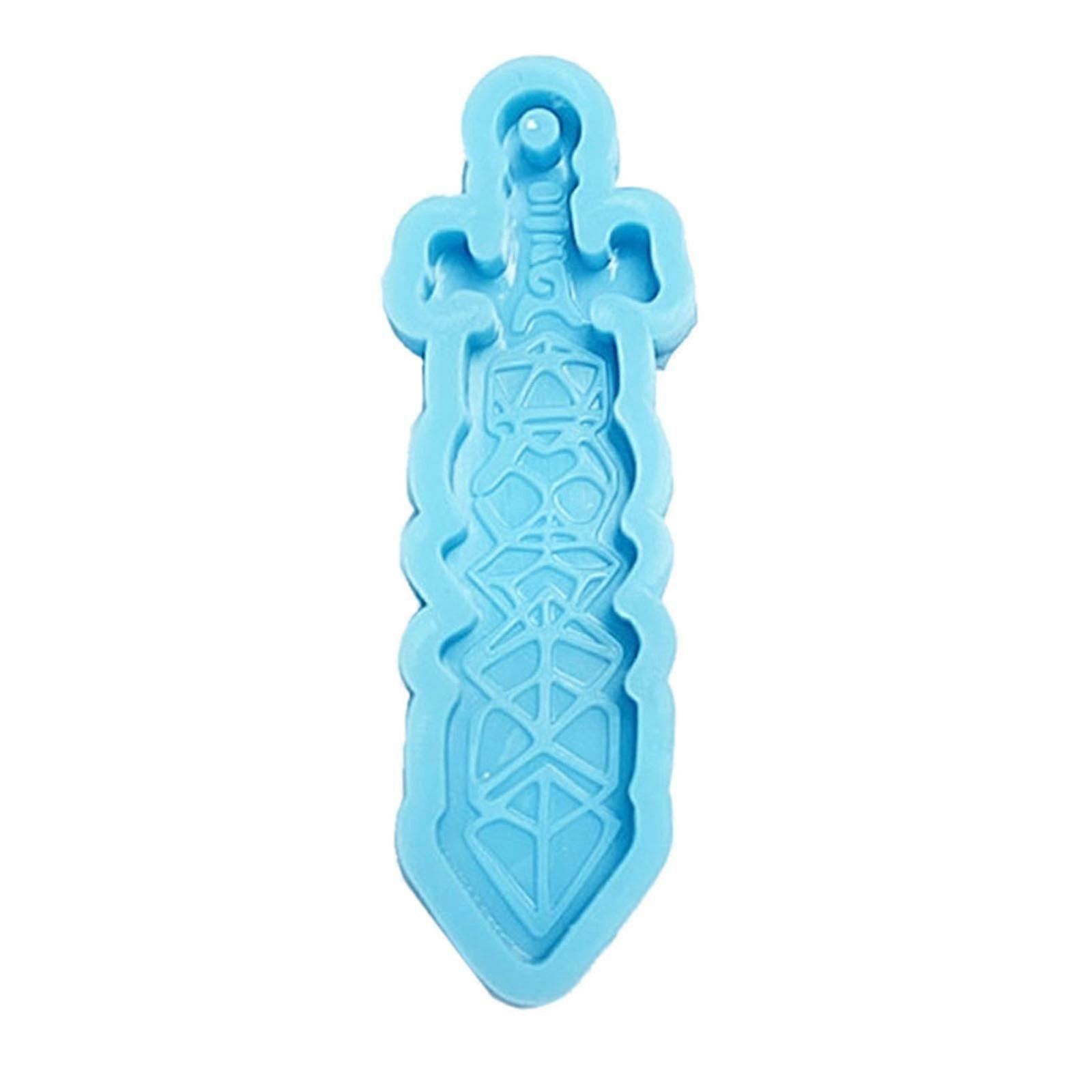 Dice Sword Shape Keychain Mold Epoxy Crystal Silicone Mold Customized Mold