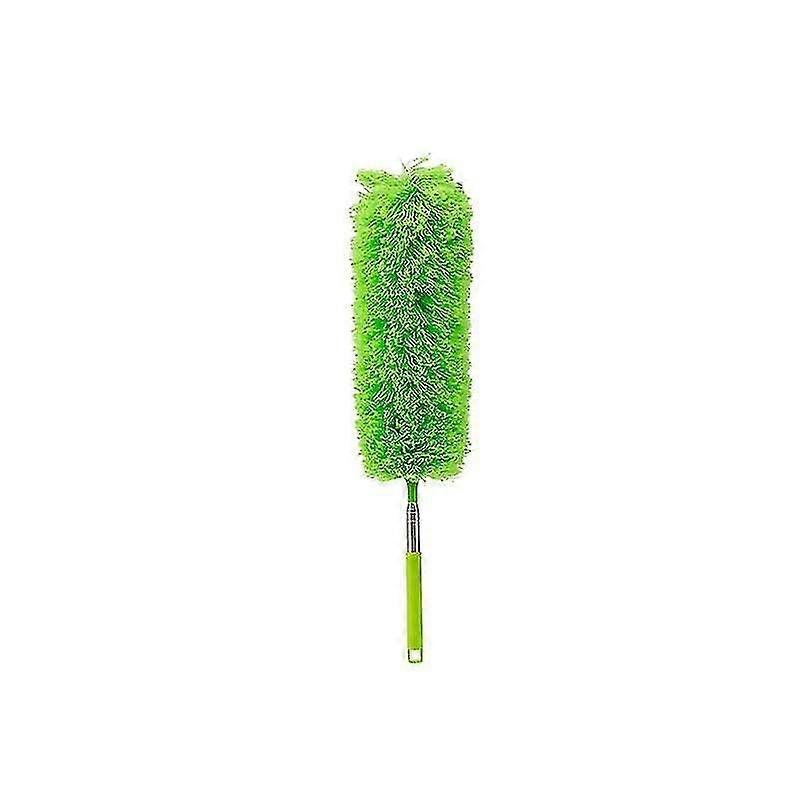 Green-telescopic Duster With 1 Duster Heads, Washable Microfiber Duster, Duster With 135cm Extendable Handle, For Removing Spider Web