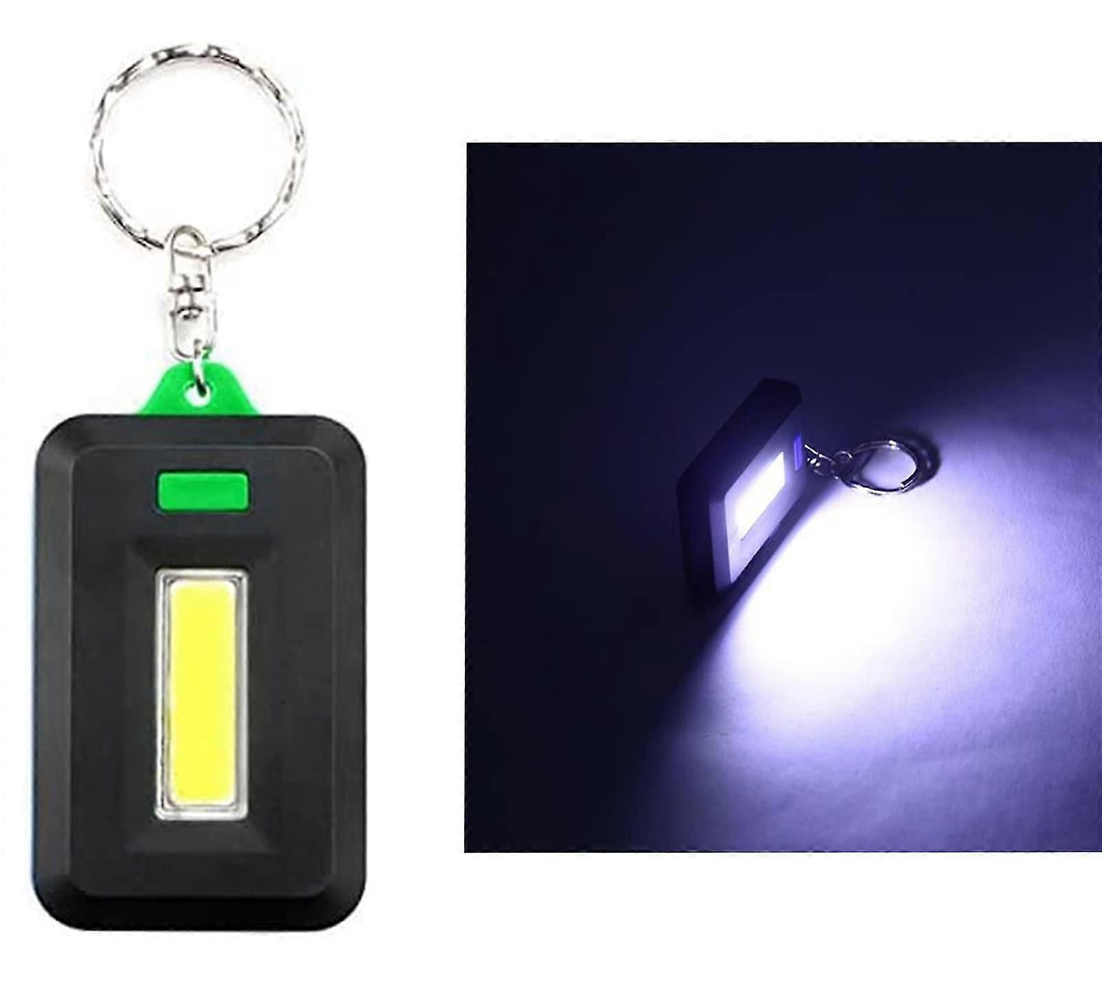 2pcs Mini Led Flashlight Keychain, Mini Keychain Light Keylights With Key Ring, Cob Led Small Key Ring Flashlight, Mini Ultra