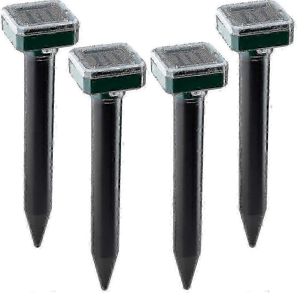 Solar Power Ultrasonic Mole Repellents, Upgrading Mole/mouse Etc 4pack