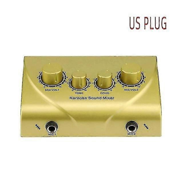 Portable Sound Mixer Echo Audio Mixer Sound Speaker Mini Microphone Amplifier Double Mic Inputs For