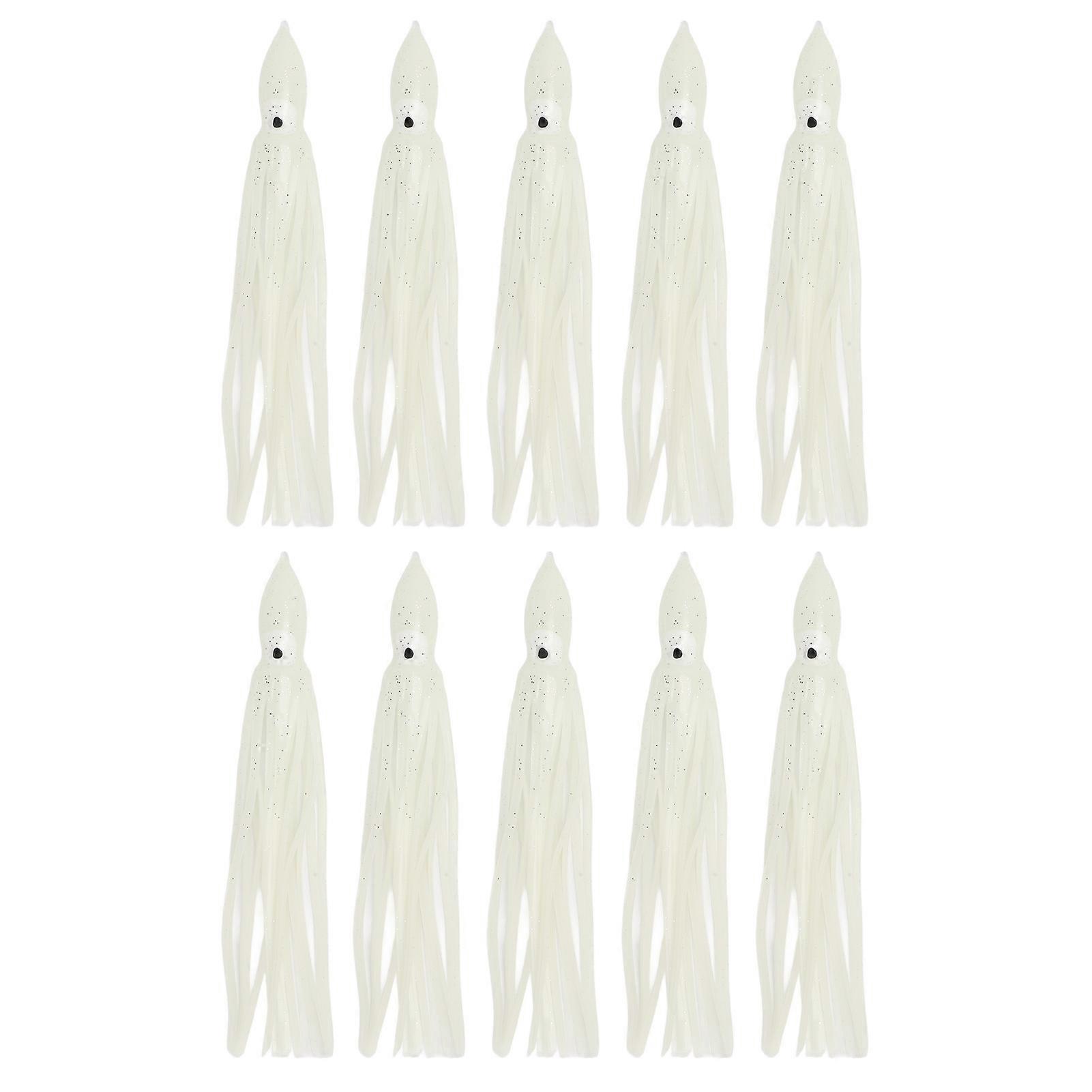10pcs Tintenfisch Angelköder Simulation Leuchtende Künstliche Tintenfisch Rock Angelköder Weiche Köder Köder Kit für Angelzubehör 16cm / 6,3 Zoll