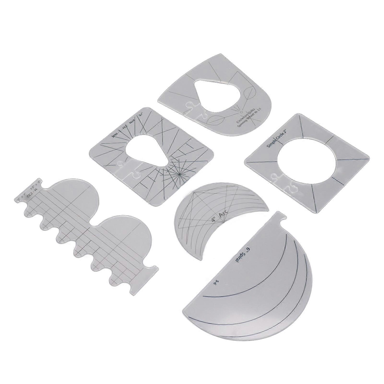Sewing Multifunctional Acrylic Special Shaped Ruler Patchwork Tool Sewing Pattern Template for DIY