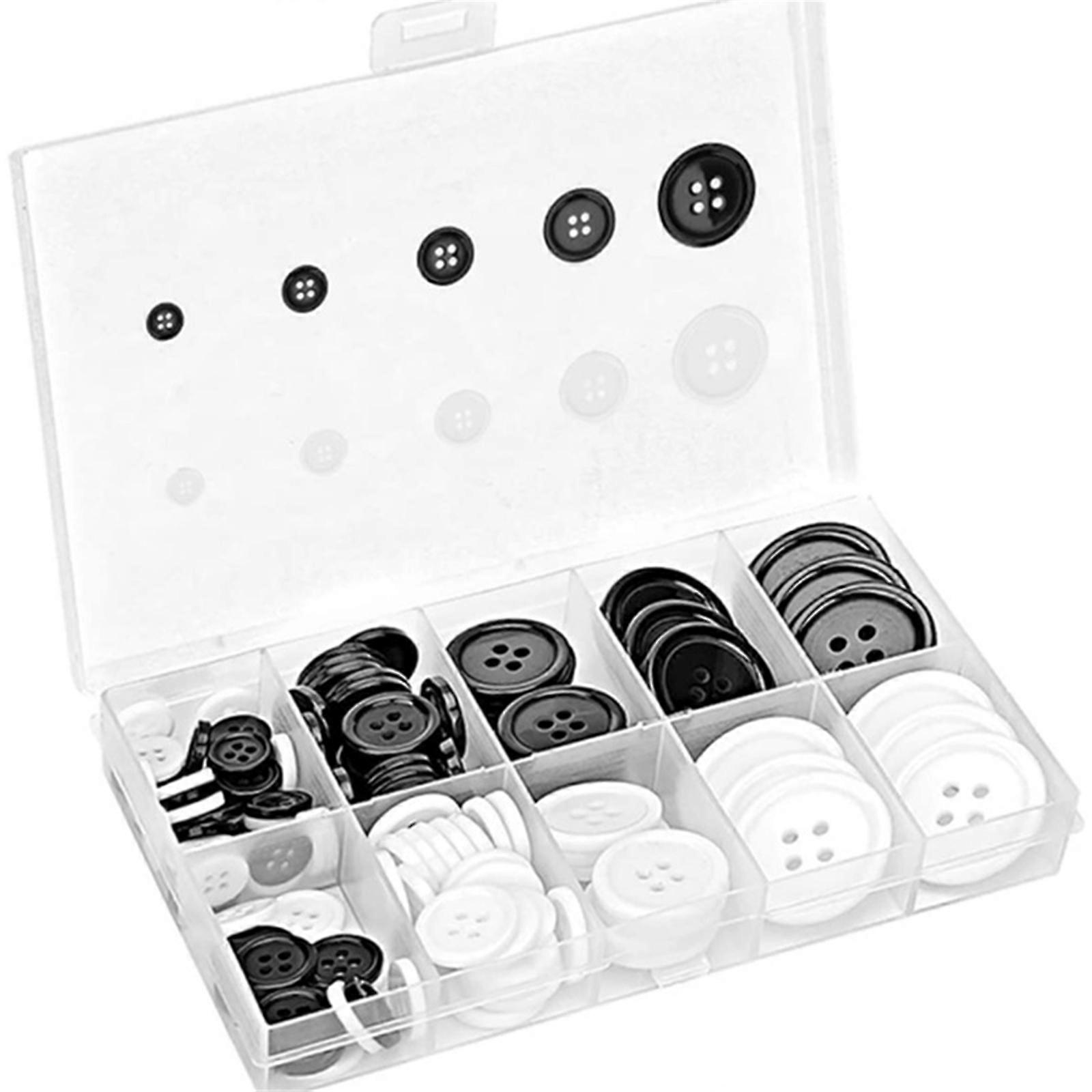Universal 4 Holes Buttons Round Resin Button for Sewing Clothes and Crafts Sewing, Craft Project and Holiday Decoration