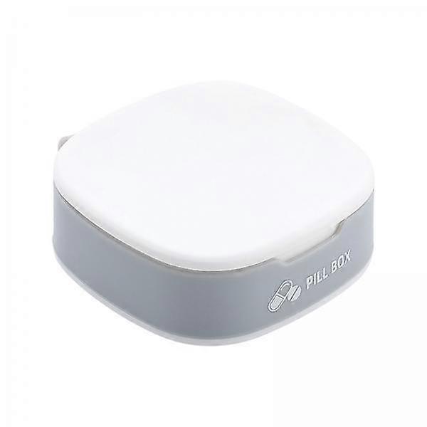 Portable Pill Container for Protection - Sleek Gray Design