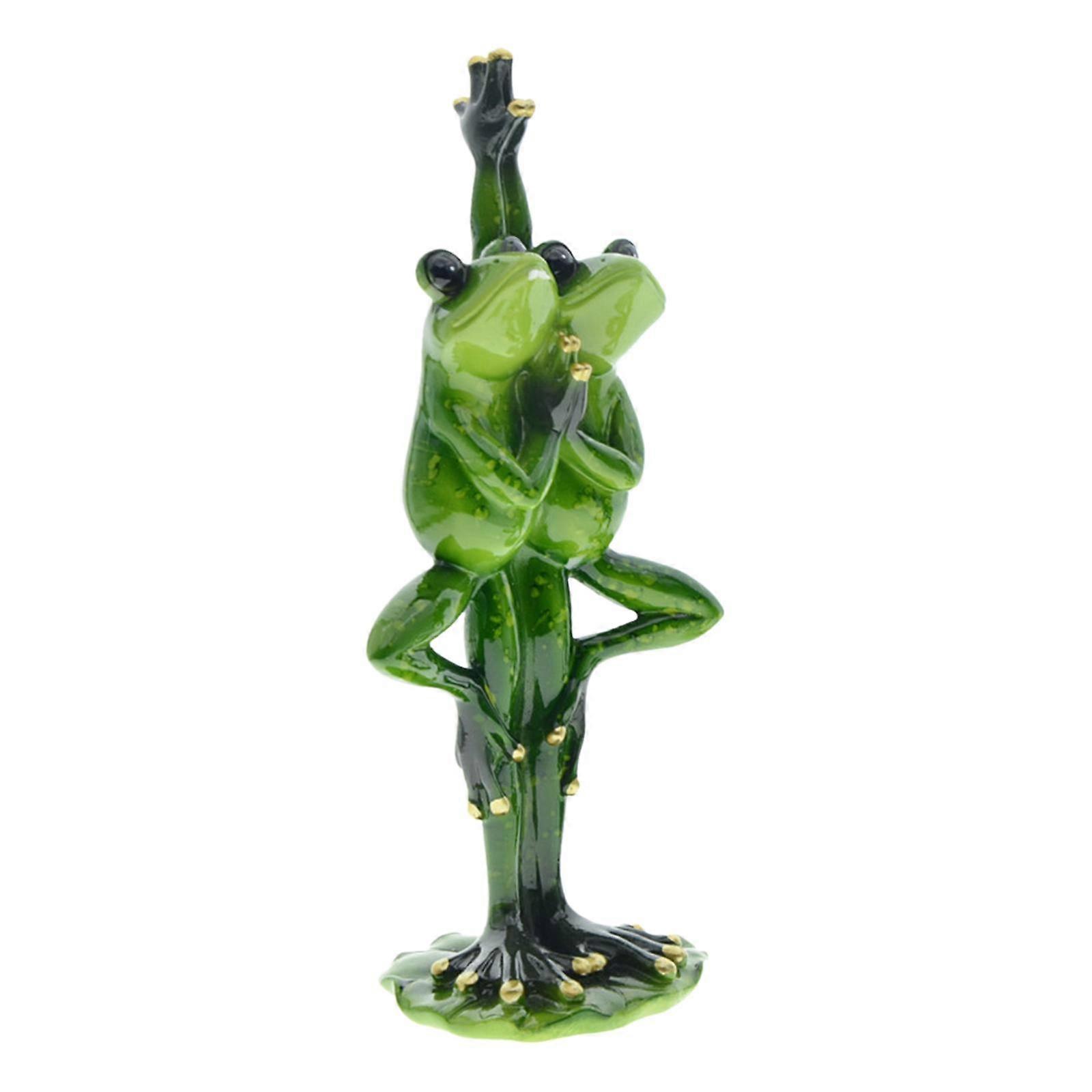 Couple Figurines Statue Frog Dancer Sculpture Resin Ornament Decorative Figures