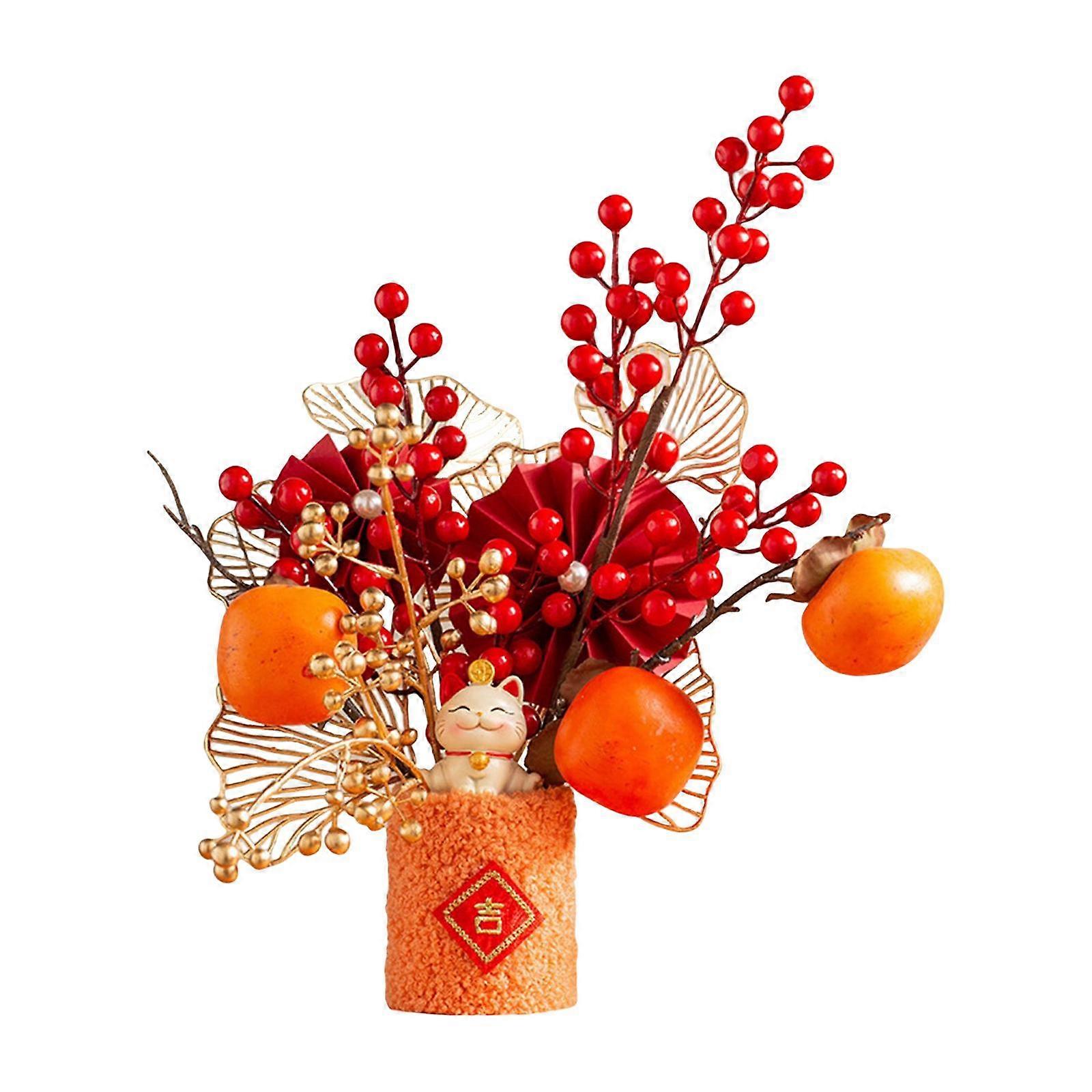 Chinese New Year Ornaments Artificial Branches Artificial Bonsai for Office