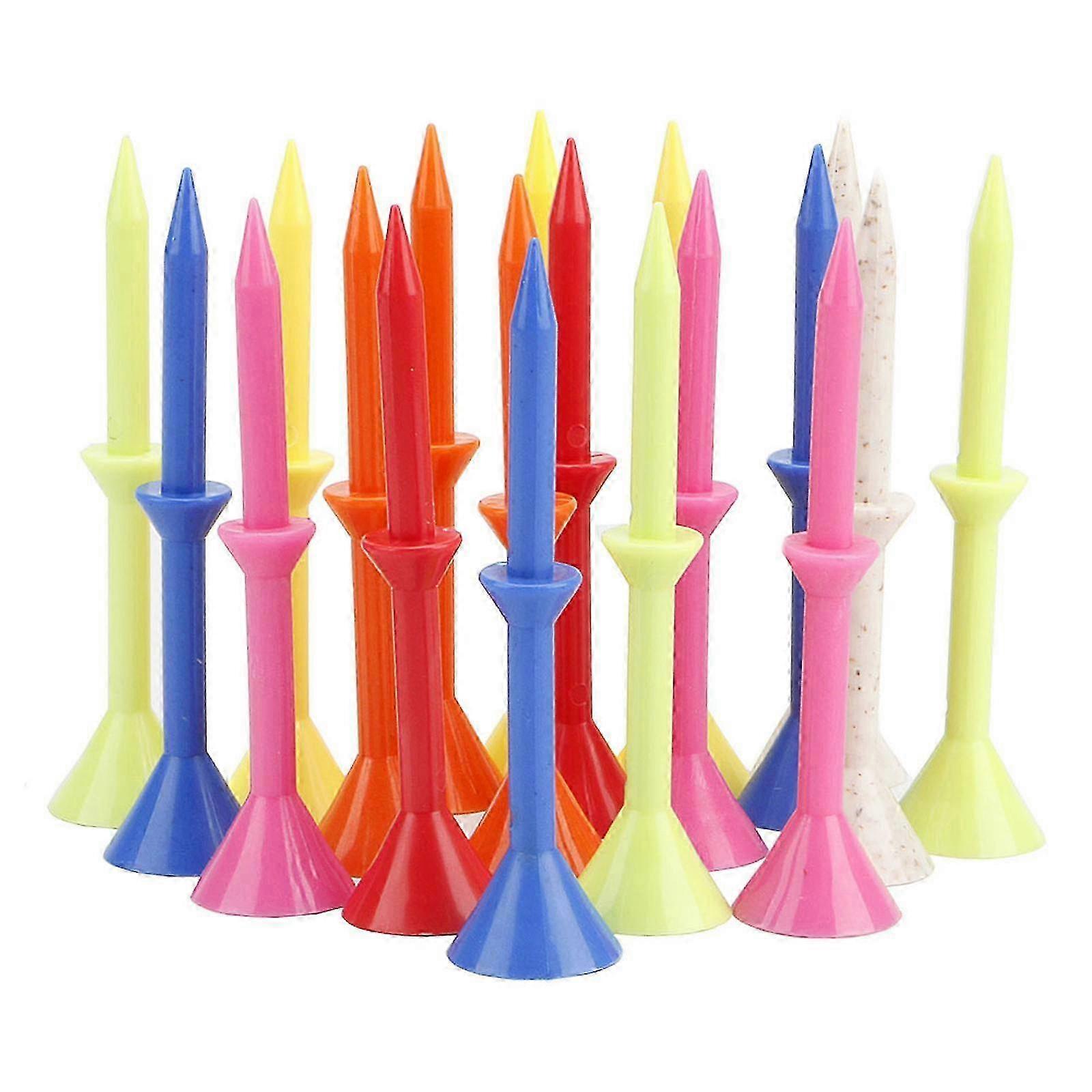Tees de golfe coloridos inquebráveis 3,25 polegadas de plástico durável longo para 50x golfe