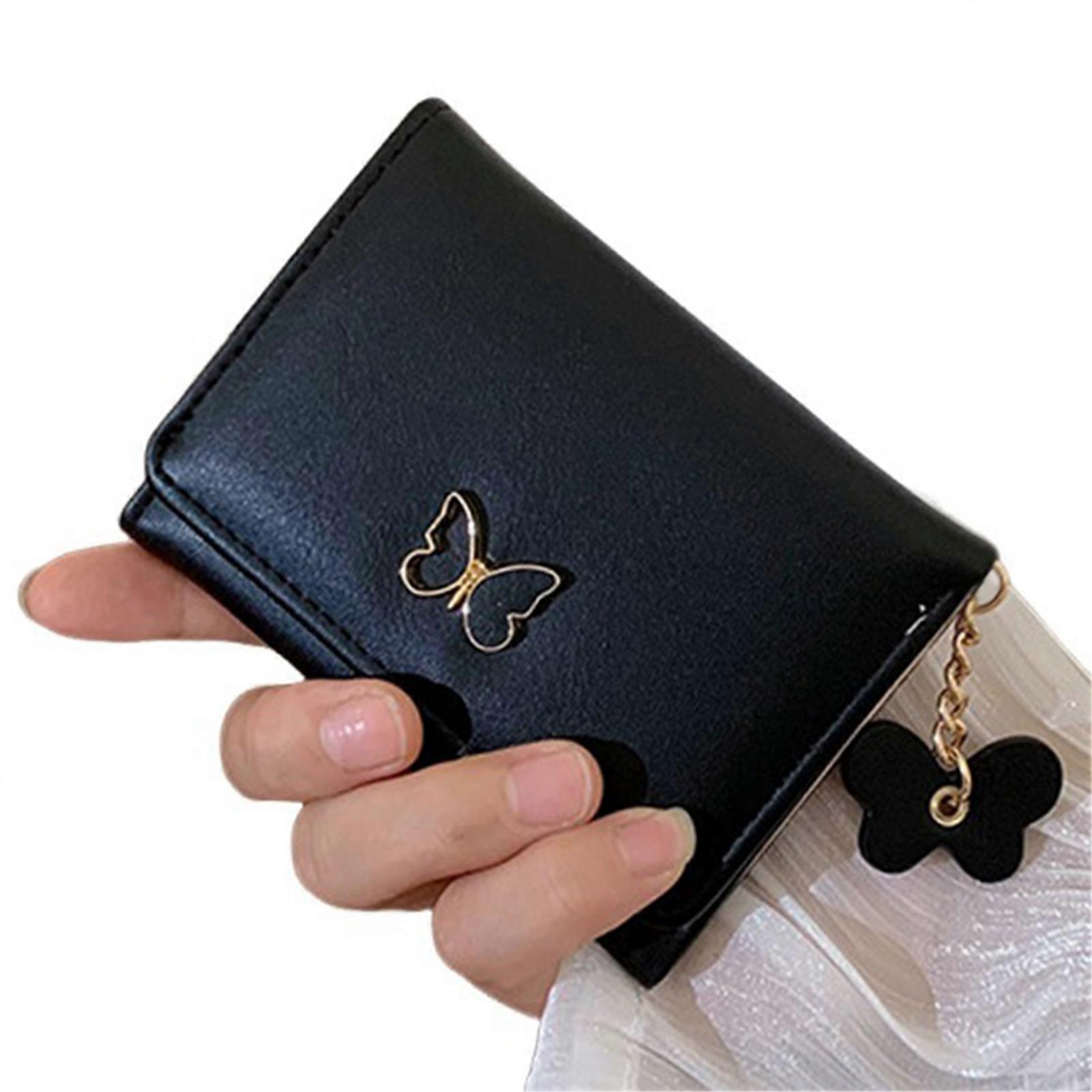 Small Folding Wallet for Women Folding PU Short Purses with Multi Card Slots for Daily Casual Activities
