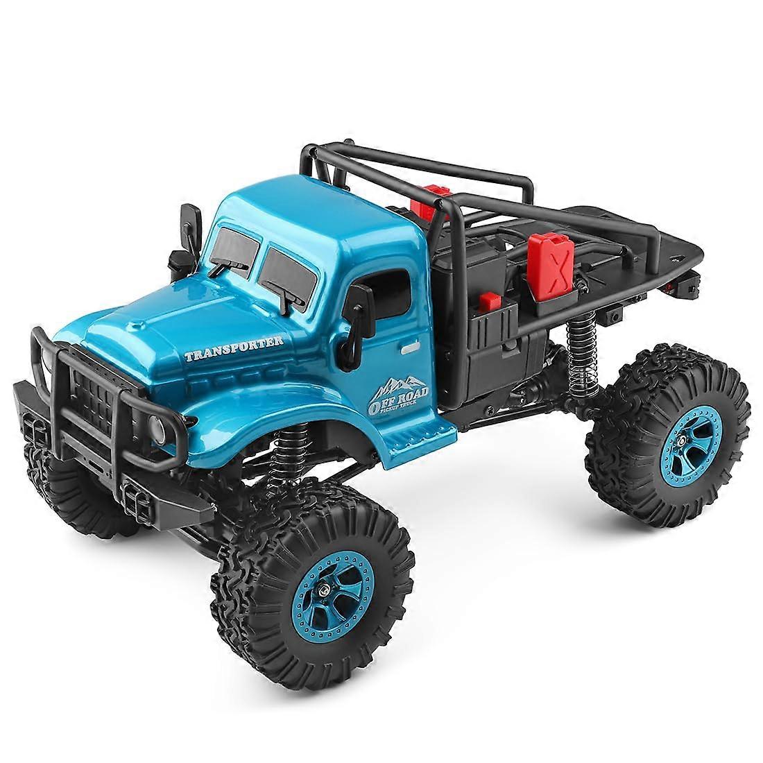 1:18 Scale RC Off-Road Truck, 4WD High-Torque Climbing Crawler With LED, Real 2-Speed Transmission, 3-10 km/h, 2.4GHz RC