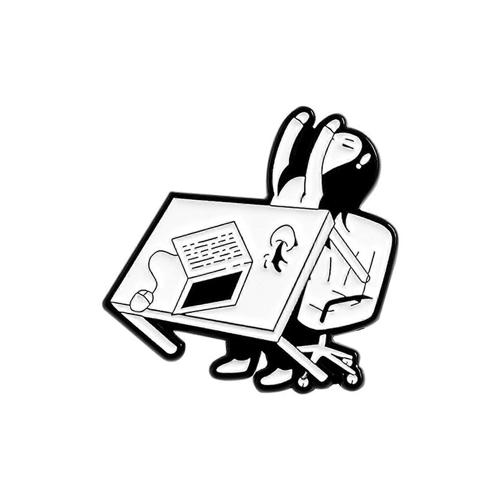 Irritable Worker Brooch Pin Badge Alloy Pin for Adding Fun and Personality to Work Outfits and Social Event