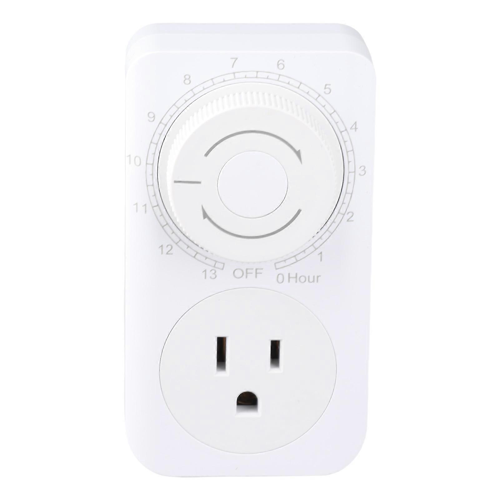 Mechanical 13-Hour Countdown Plug-in Outlet Timer for Aquarium Oxygenation Timing Switch Socket