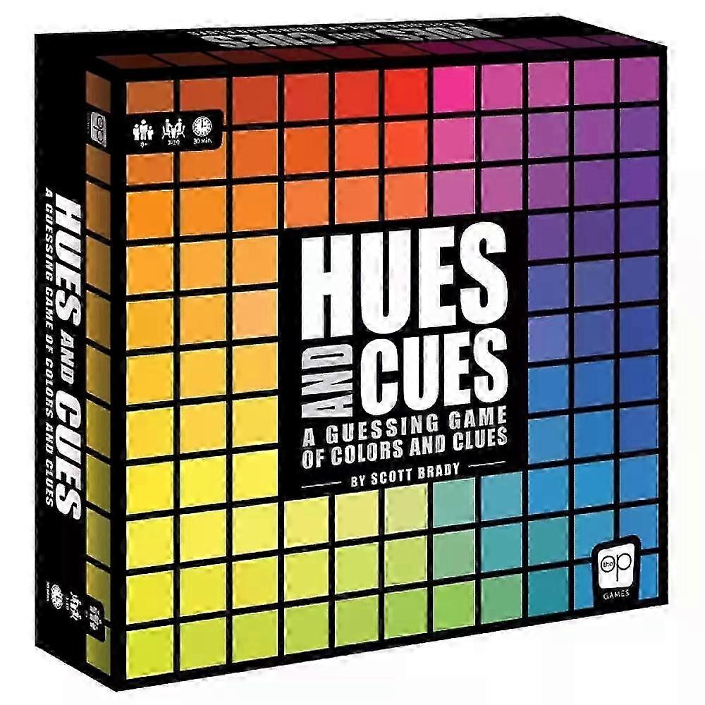 2025 Hues and Cues Board Game For 3-10 Players Ages 8+ player's visual memory and drawing ability through cues from 250 colors. It is a classic puzzle