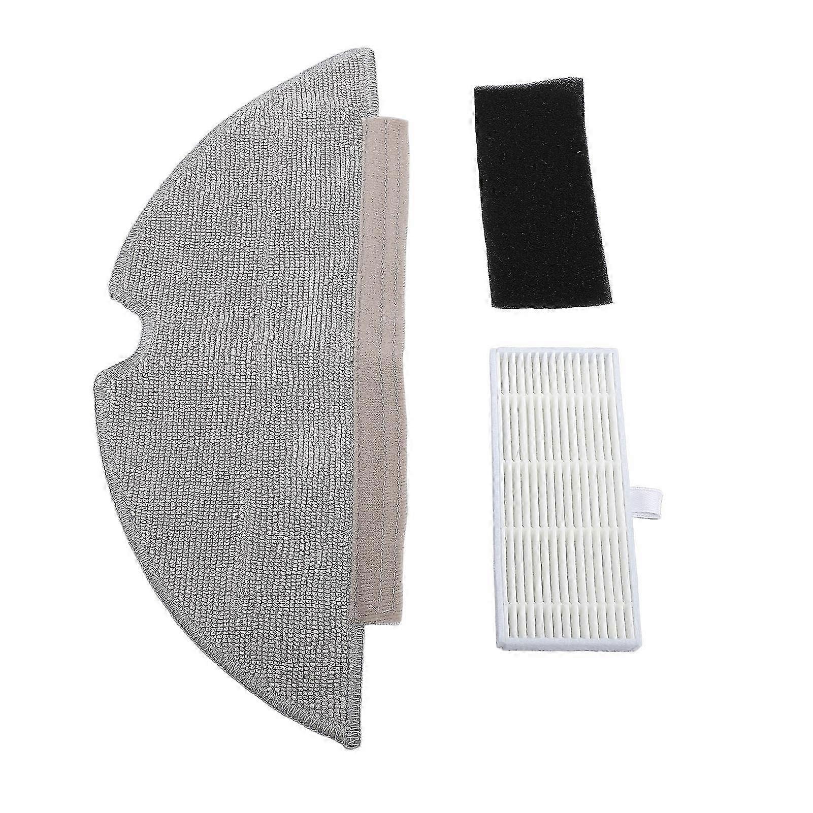 5PCS Reusable and Washable Filter for Robot Vacuum Cleaner, High Efficiency Particulate Air Filter with 3PCS Mop Cloth, Compatible with L35 