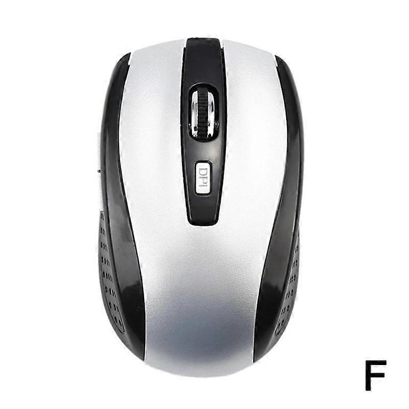 Ergonomic Slim Wireless Mouse 2.4GHz Portable 4-Button with Scroll Wheel USB Receiver