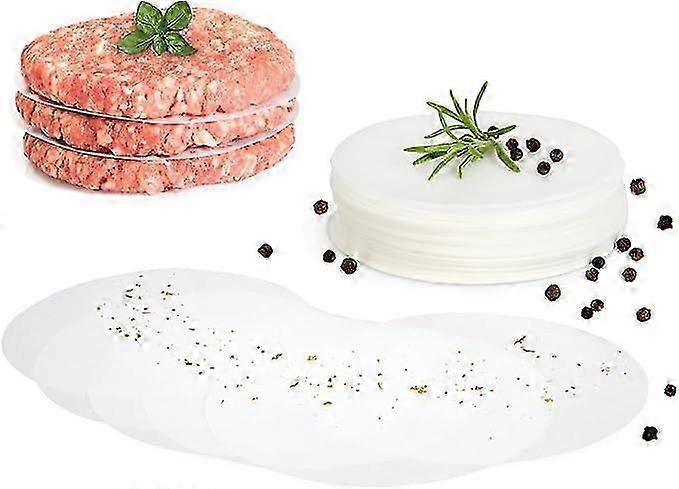 500 Yapışmaz Biftek Pres Kağıdı - 11cm Çap - Hamburger ve Kıymalı Biftek için İdeal
