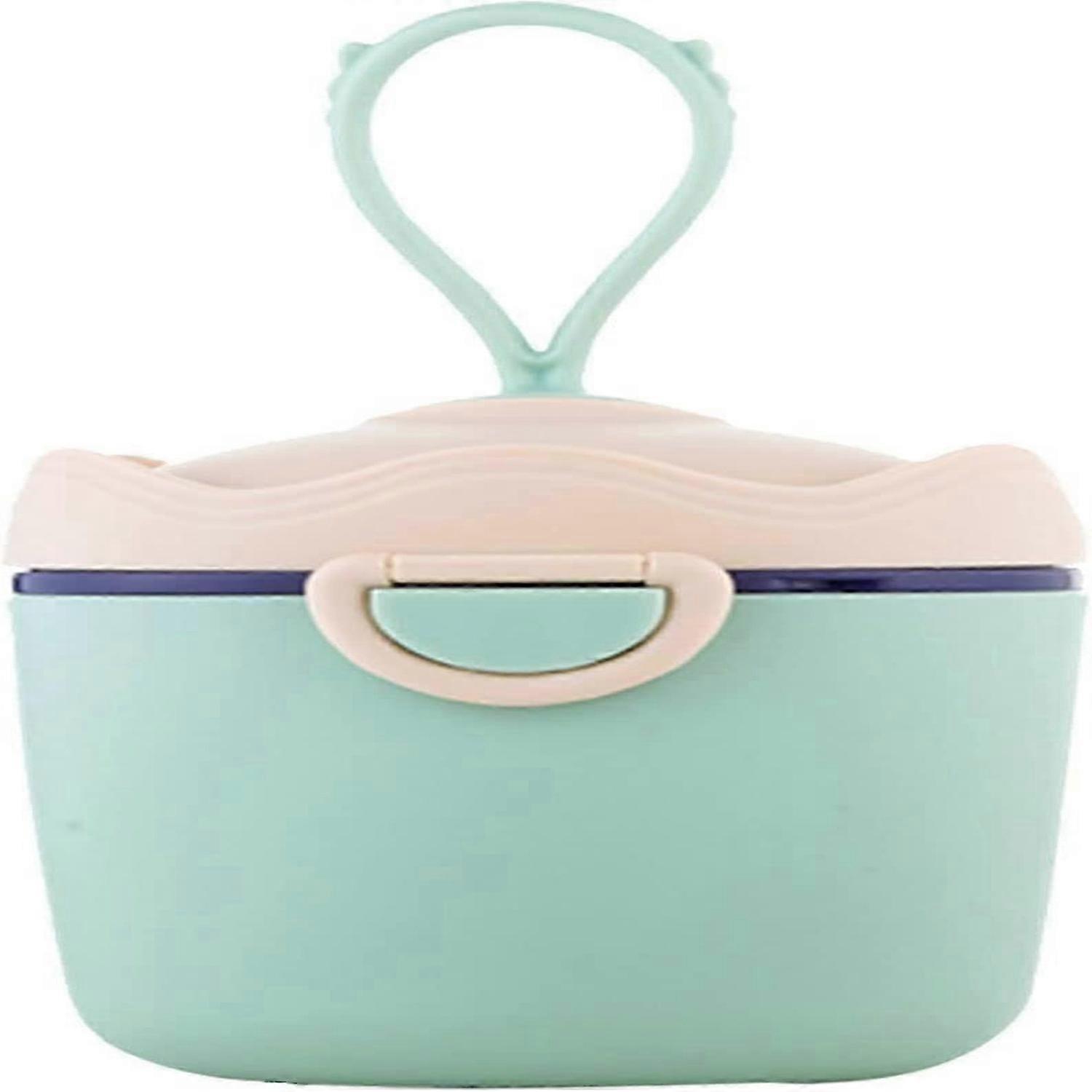 حاوية صندوق حليب بودرة محمولة للرضع ، خزان تخزين مسحوق حليب مقاوم للرطوبة أخضر