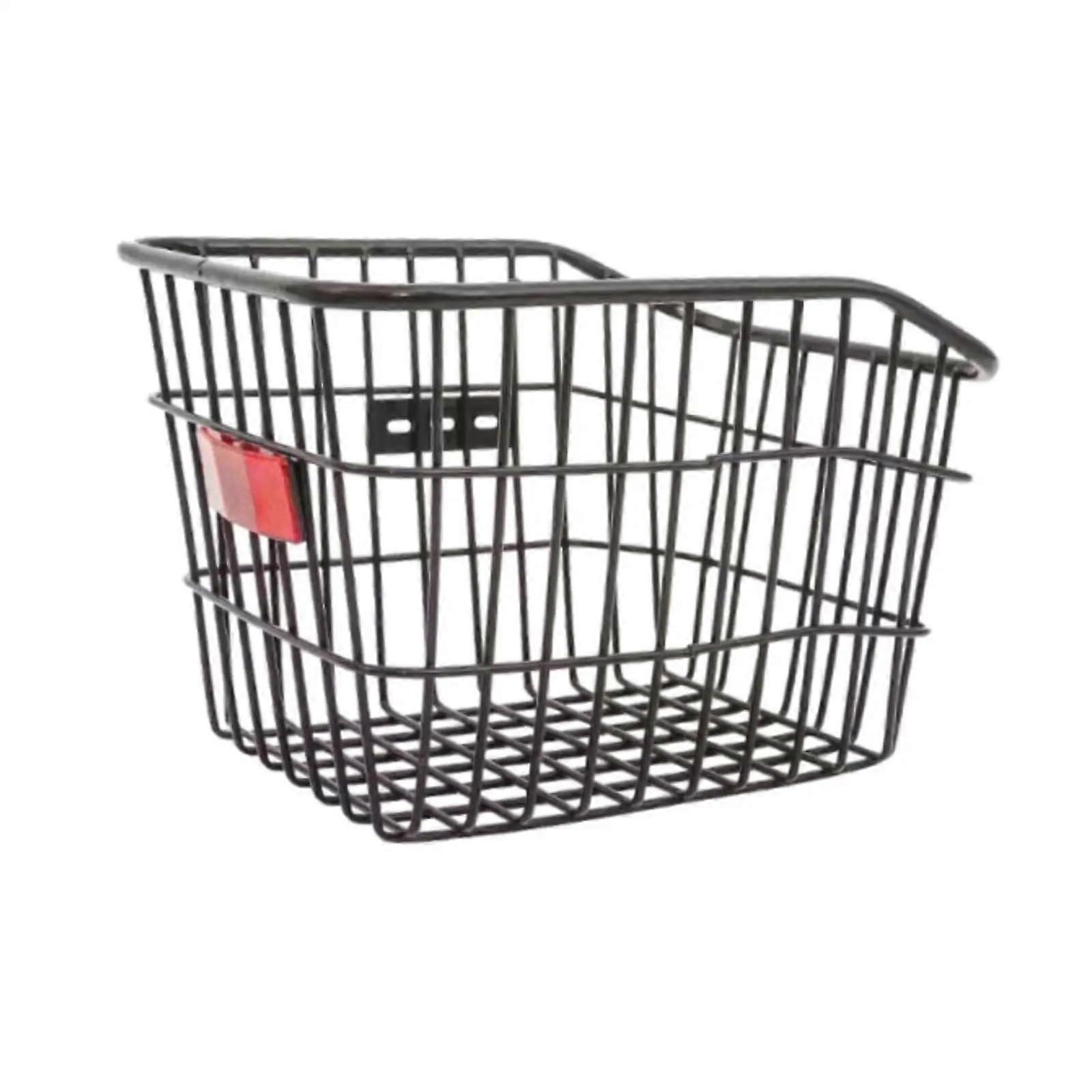Bicycle Basket Iron Rear Basket with Reflector for Folding Bikes