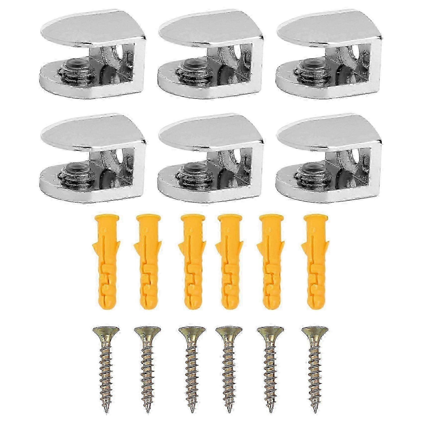 6 قطع زجاج قابل للتعديل 6 مم قوس زجاجي سبائك أرفف زجاجية حامل مشبك زجاجي للحمام كيتشي هوي