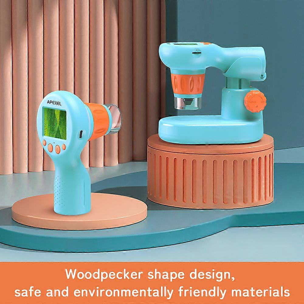 APEXEL Kids Handheld Digital Microscope - 800X Zoom, 2MP Camera, LED Lights, IPS Screen