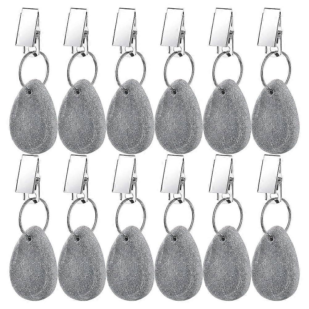 Pack of 12 Tablecloth Pendants Teardrop Tablecloth Weights Grey Tablecloth Weights