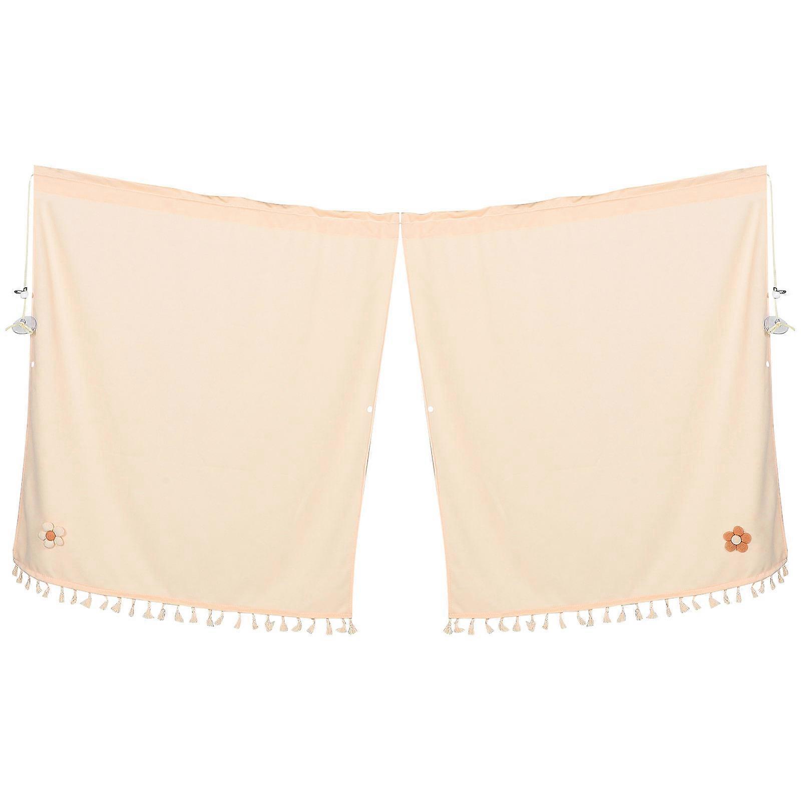 Car Divider Curtain Sun Protection Heat Insulation Beige 140.00X80.00X0.20CM 1Set