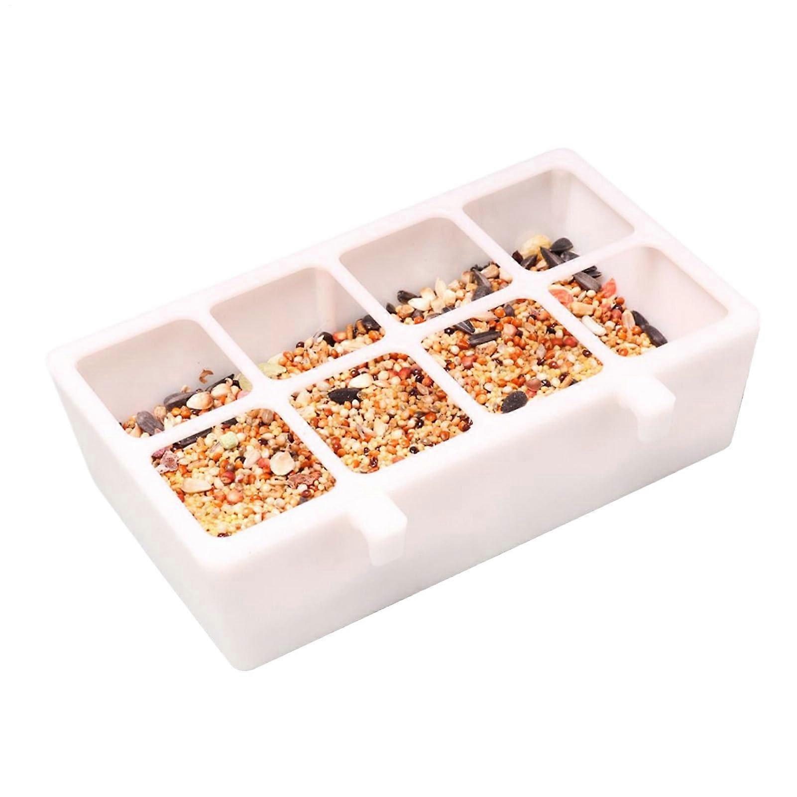 Bird Feeder Bowl, AntiSpill Grid, EightSection Design, Sturdy Parrot Supply