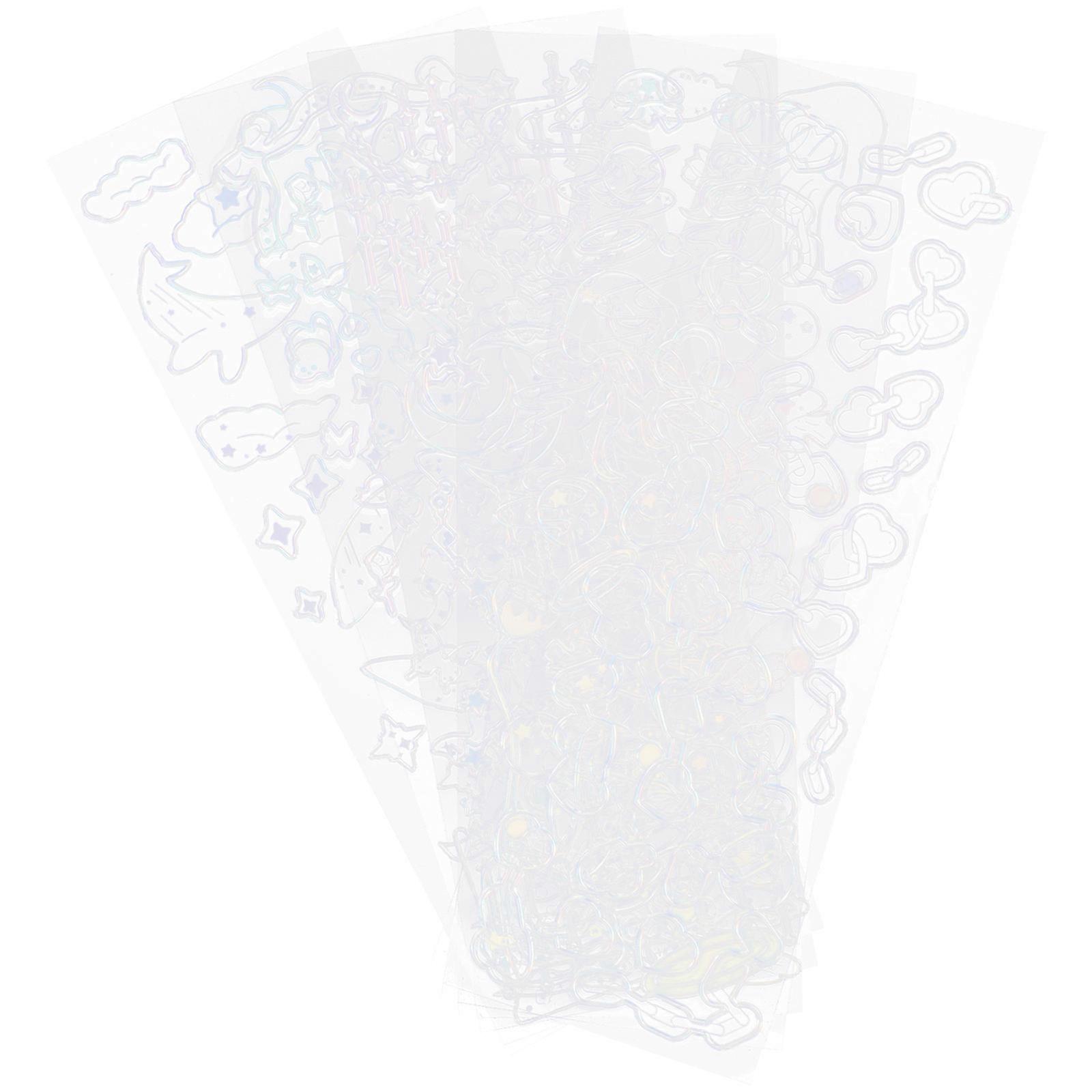 Self-Adhesive Stickers Scrapbook Decoration Assorted Color 0.1X5X15CM Butterfly Shape 6Pcs