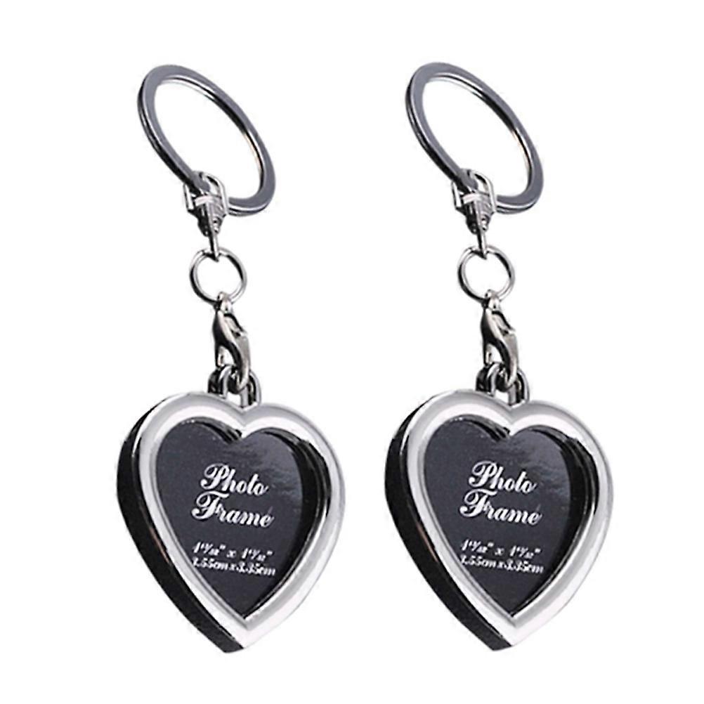 Creative Key Chain Heart Frame Key Rings Multi Color 2Pcs For Small Occasions