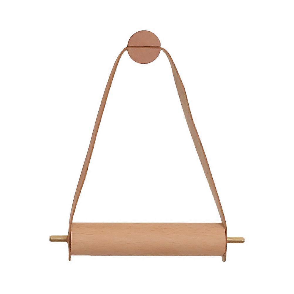 Roll Paper Rack Tissue Storage Rack Home Use Brown PU Minimalist 19.7x17.7cm 1Set