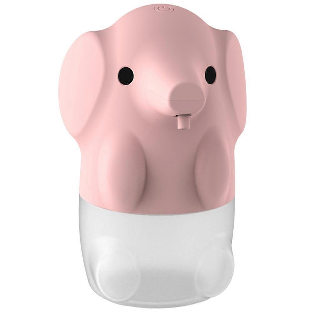 Distributeur automatique de savon en forme d’éléphant sans contact détection infrarouge rose pour accessoires de salle de bain 1Set
