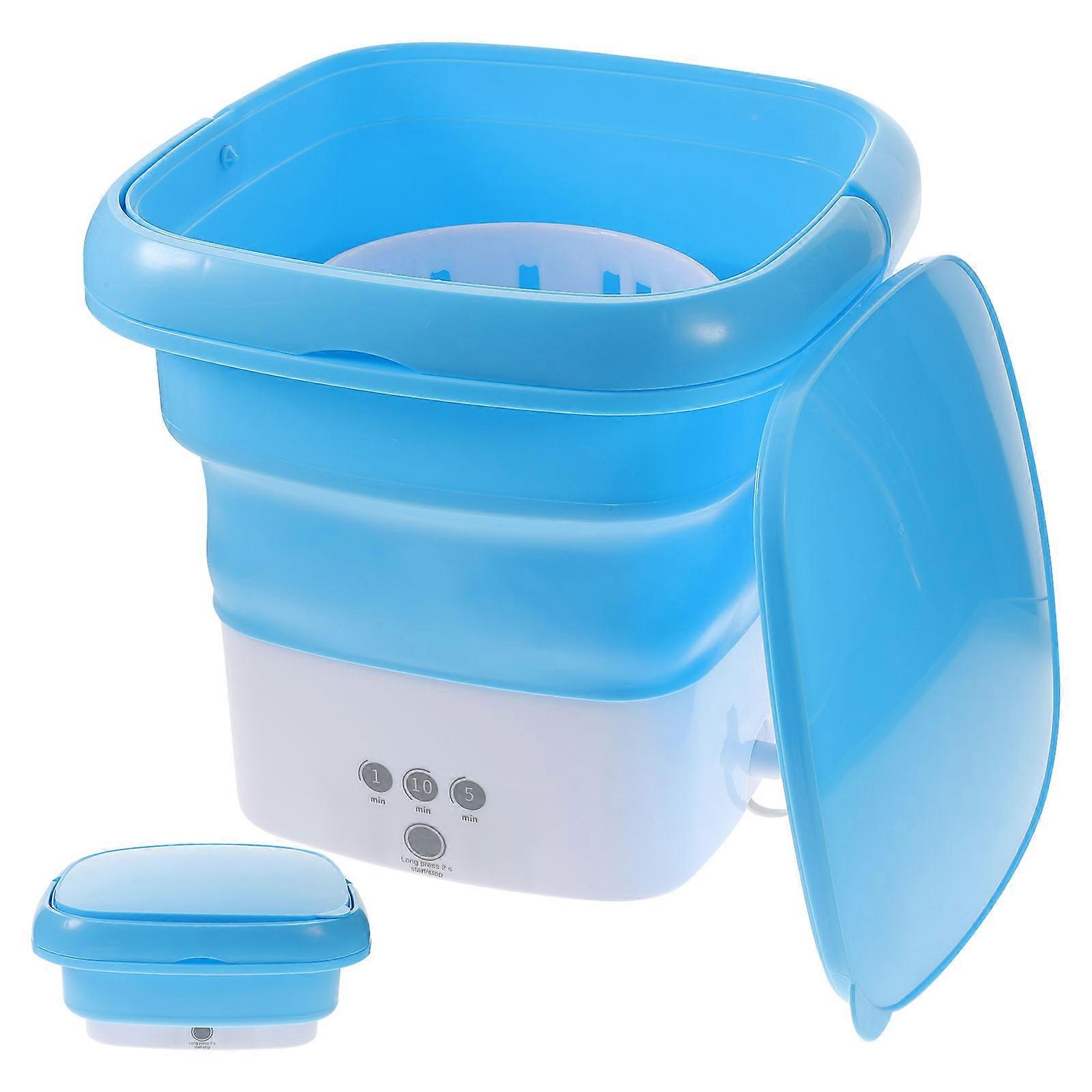 Mini Folding Washer Foldable Portable Device Non-Slip Bottom Suction Cup For Apartment Use 2.8L Capacity Copper Motor 1Pcs