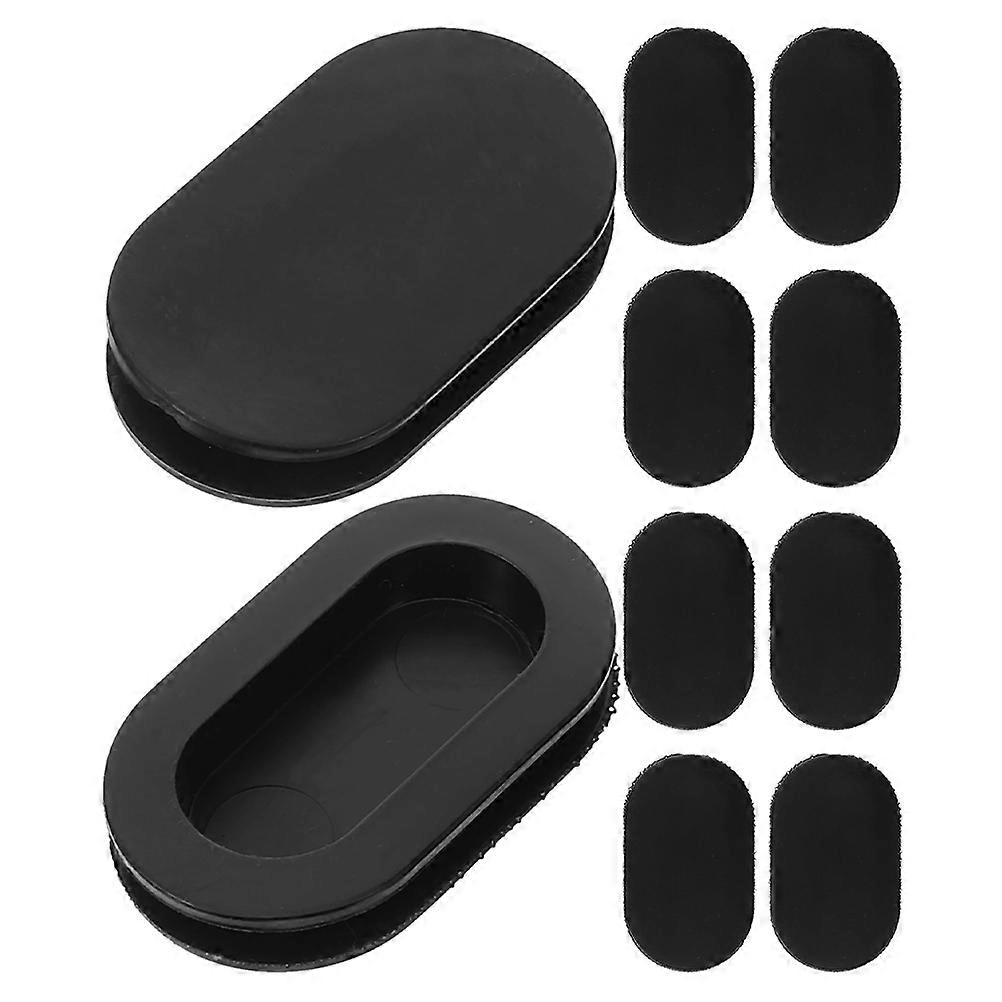 Rubber Stoppers Plugs Piggy Bank Bottom Stoppers General Users Black 4.50X2.50X0.70cm DIY Projects 10Pcs